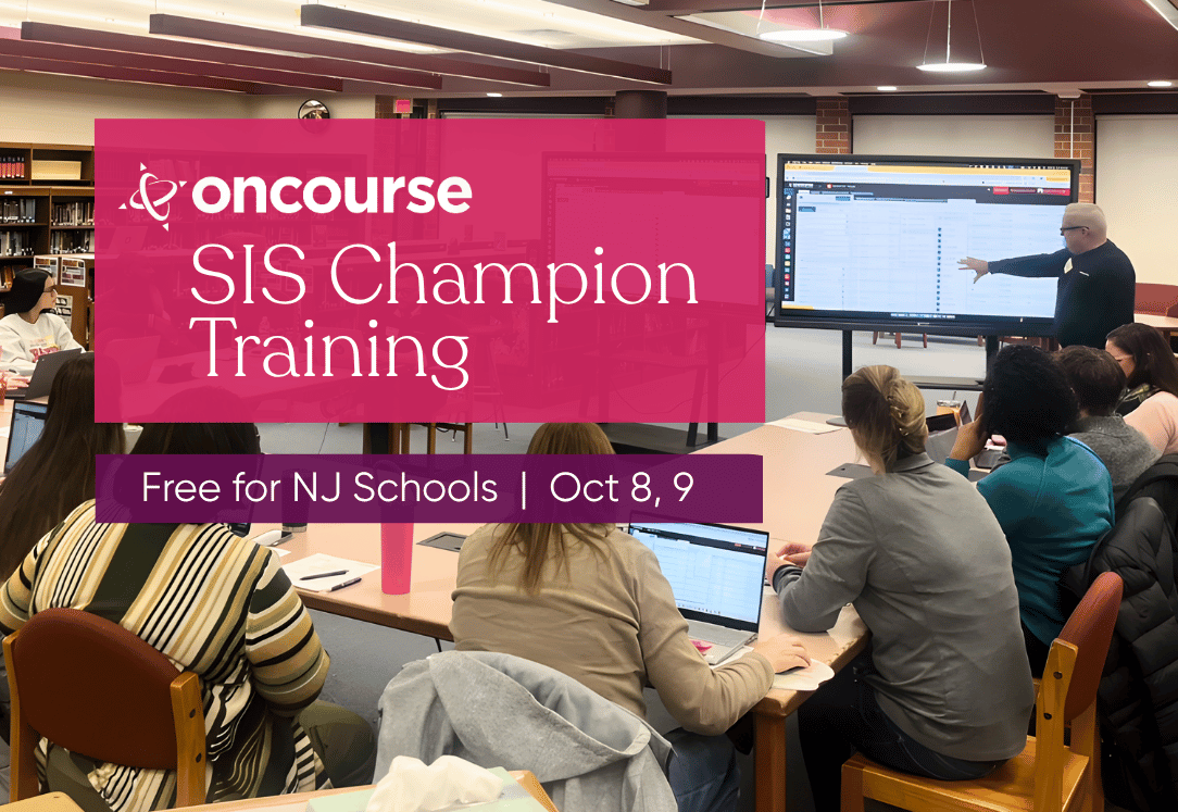 OnCourse SIS training image, invitation for October 8 and 9th